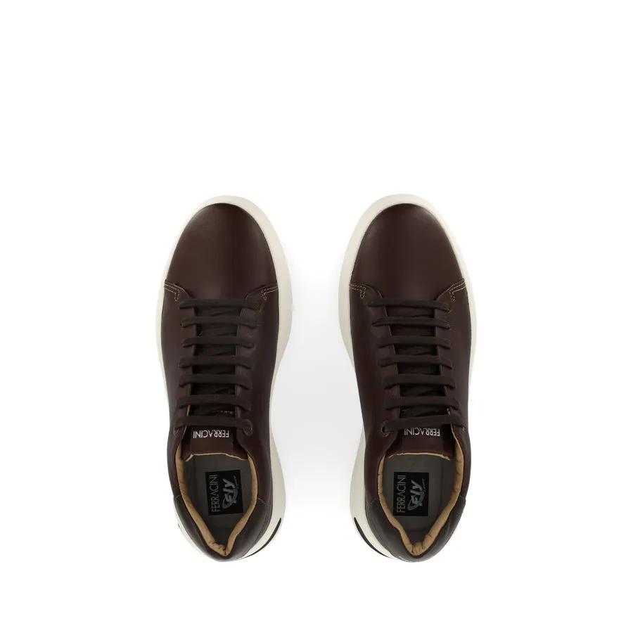 MASSEY - BROWN LEATHER Foot Glide Sturdy Outsole