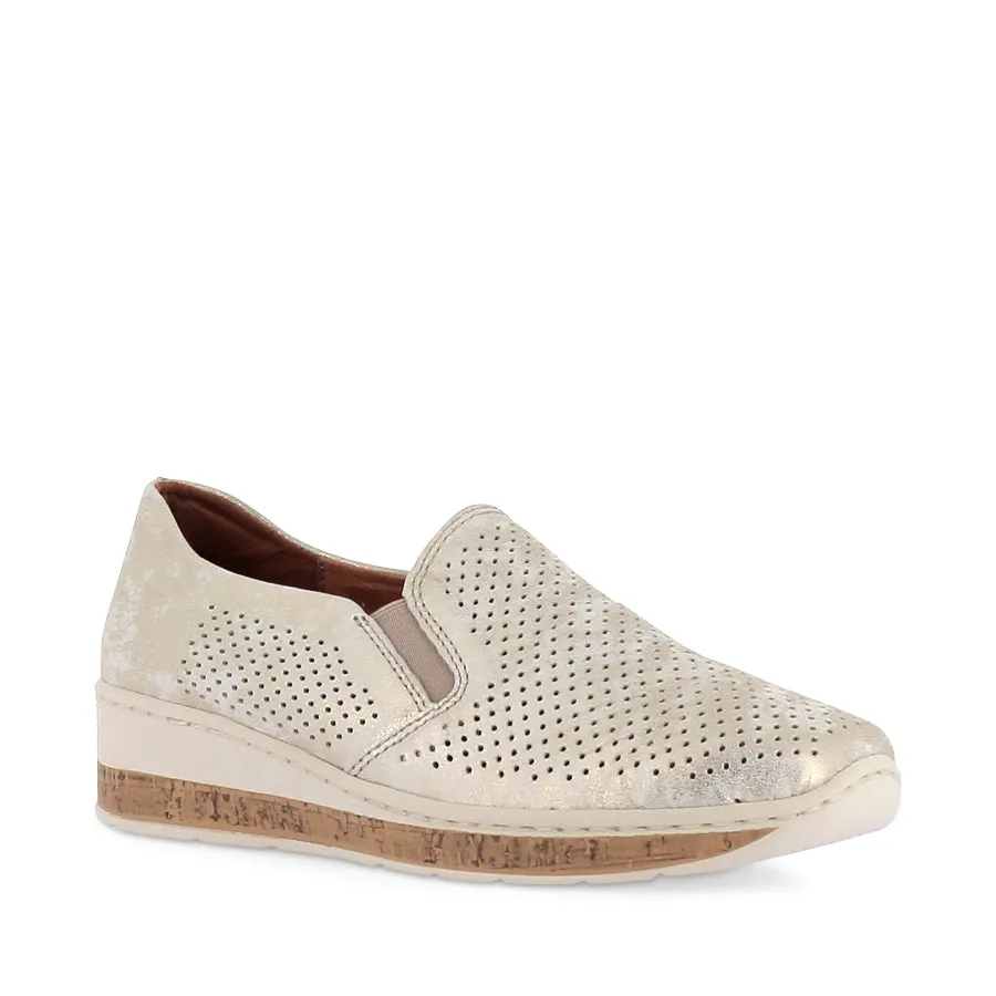 Neutral Stride Zero Drop Platforms MATCH - GOLD MOTTLE LEATHER