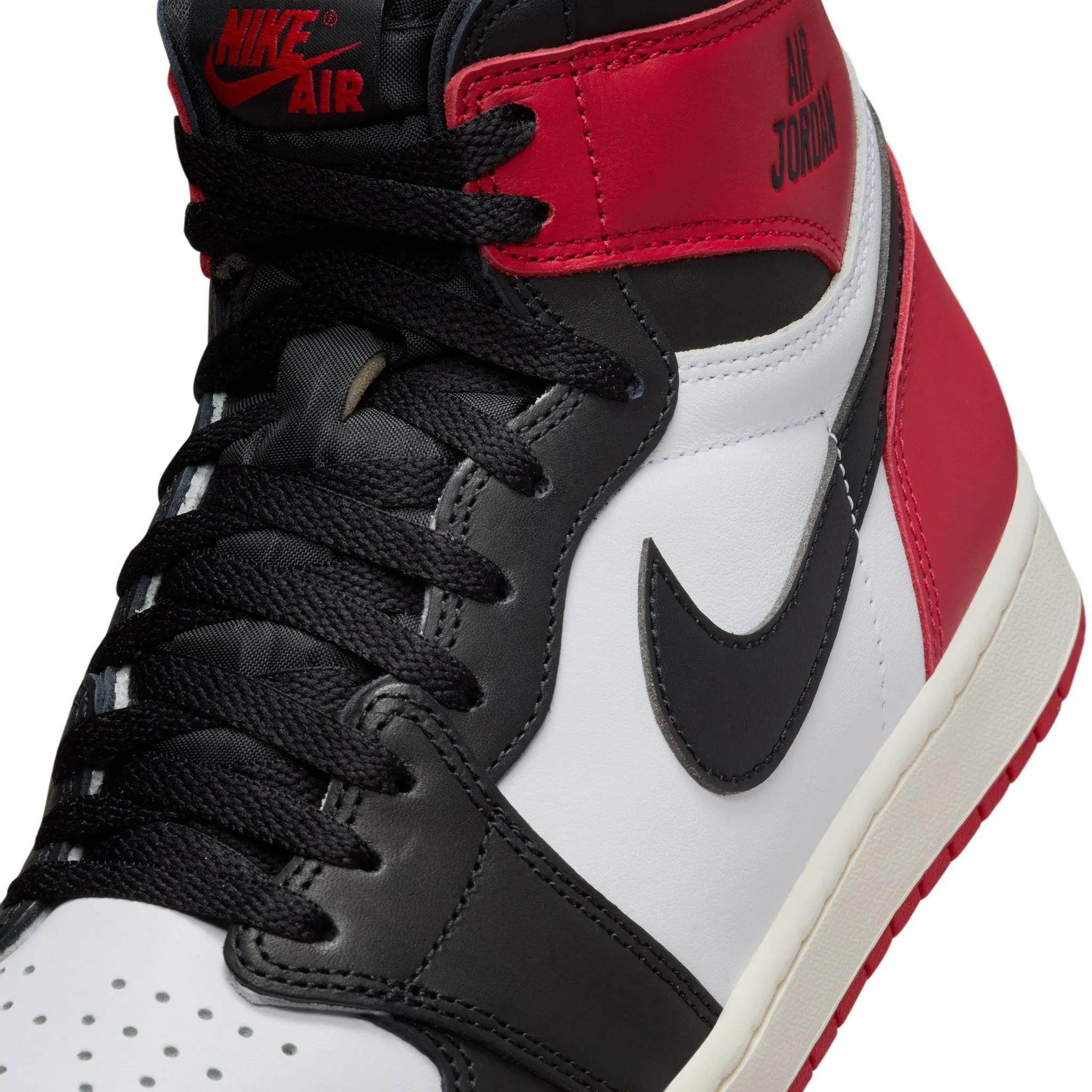 Speed Agility Elastic Lacing Jordan 1 Retro High OG White / Black - Varsity Red