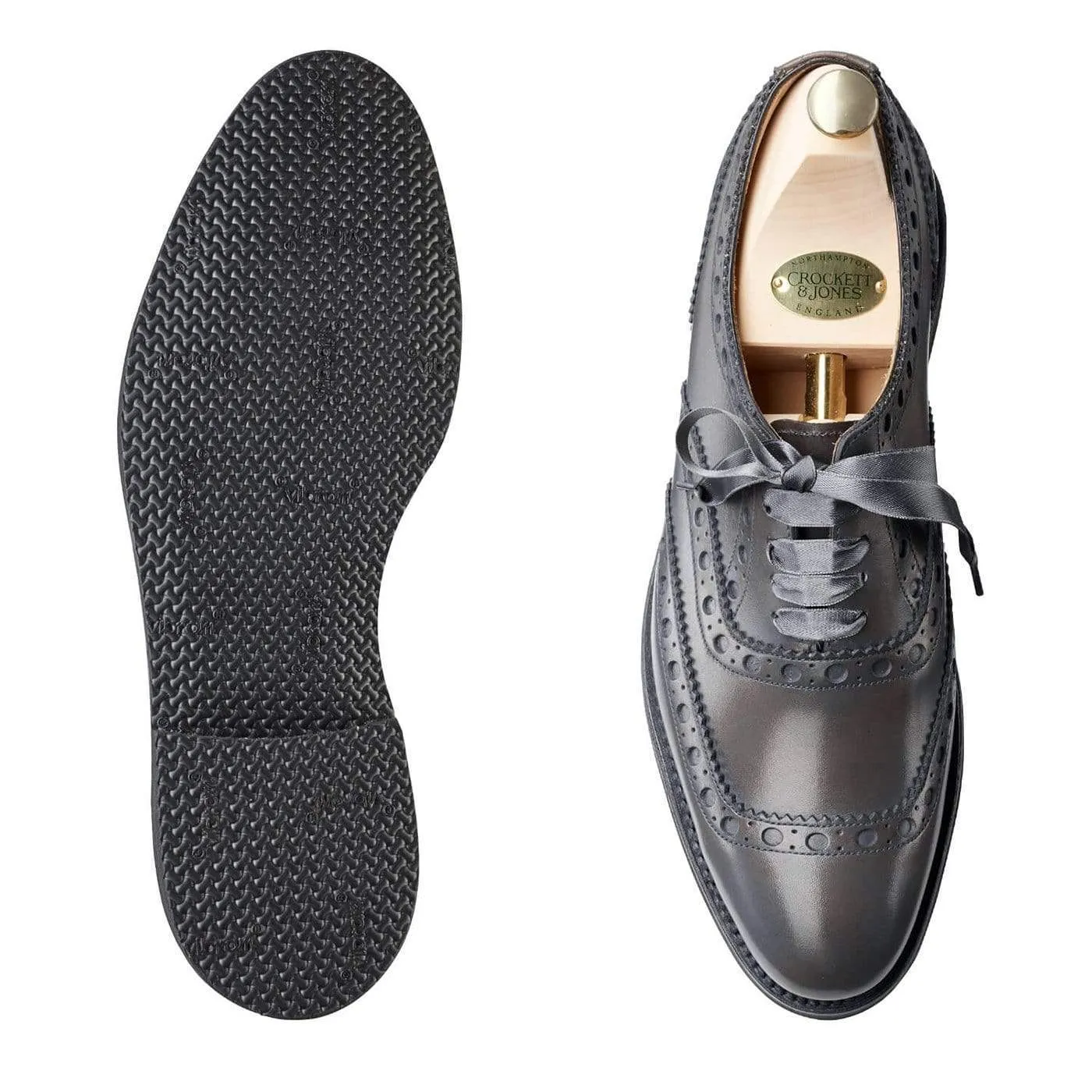 Anna Grey Burnished Calf All Day Leather Round Toe Oxfords
