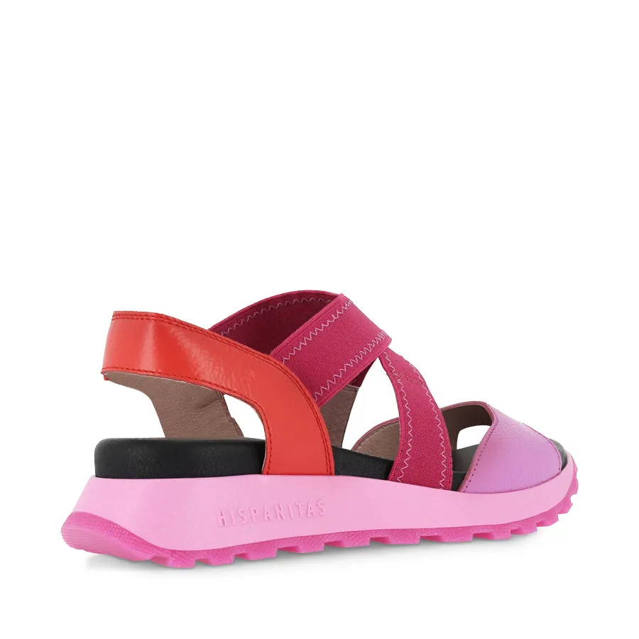 Comfortable Travel Footwear Relaxing Sandals MAUI - VIOLET FUSCHIA MULTI