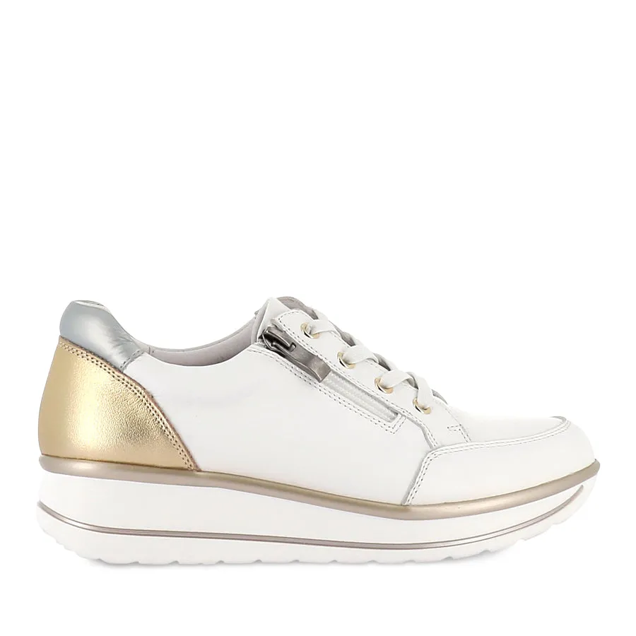 MEDAL - WHITE/GOLD LEATHER Microfiber Insole Reactive Propulsion