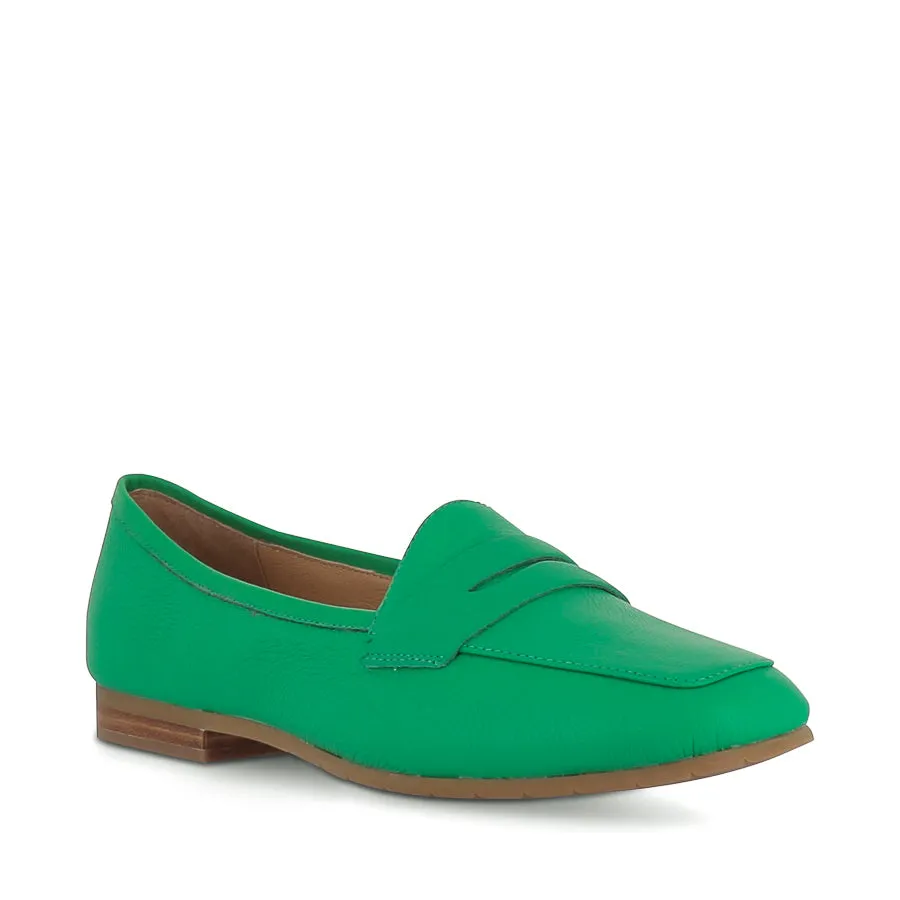 Minimalist MELINATO - BRIGHT EMERALD LEATHER