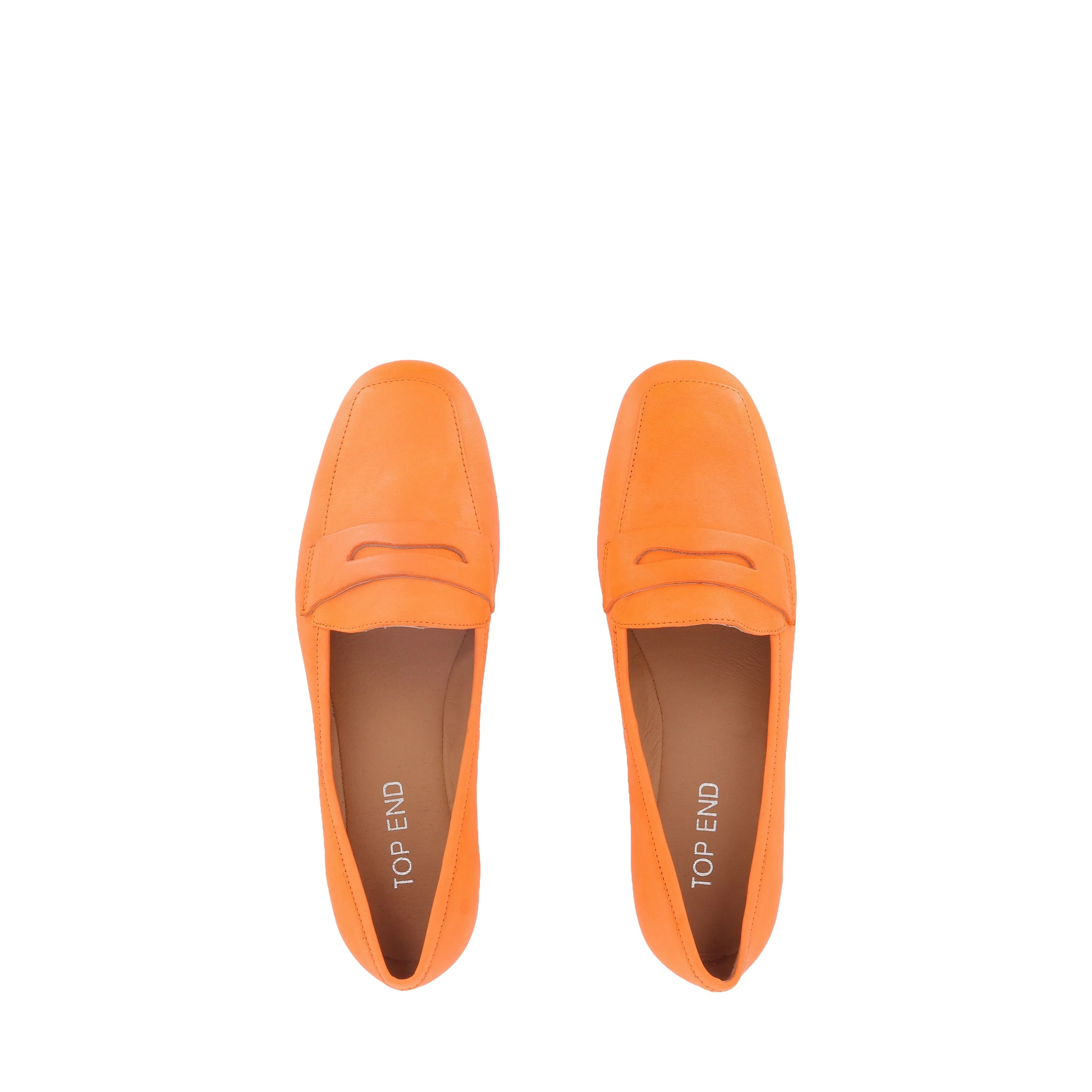 MELINATO - ORANGE LEATHER Drawstring Lace Woven Leather