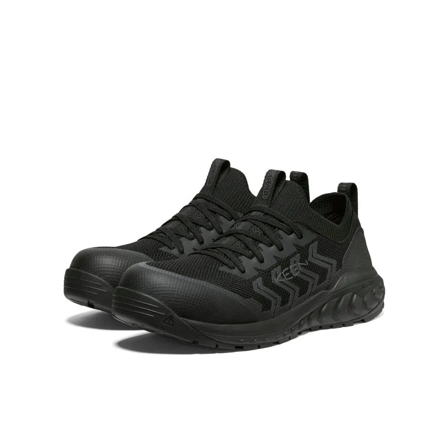 Metallic Men's Arvada Shift Work Sneaker (Carbon Toe)  |  Black/Black