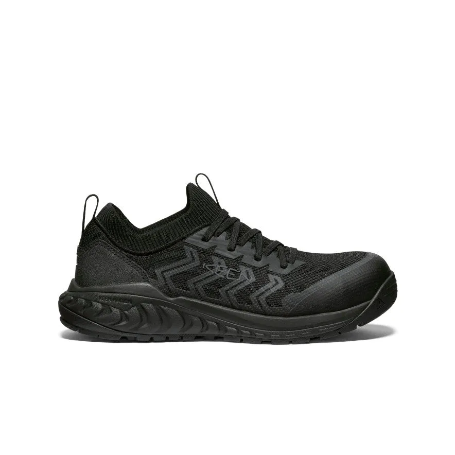 Men's Arvada Shift Work Sneaker (Carbon Toe)  |  Black/Black Chic Comfort Breathable wear