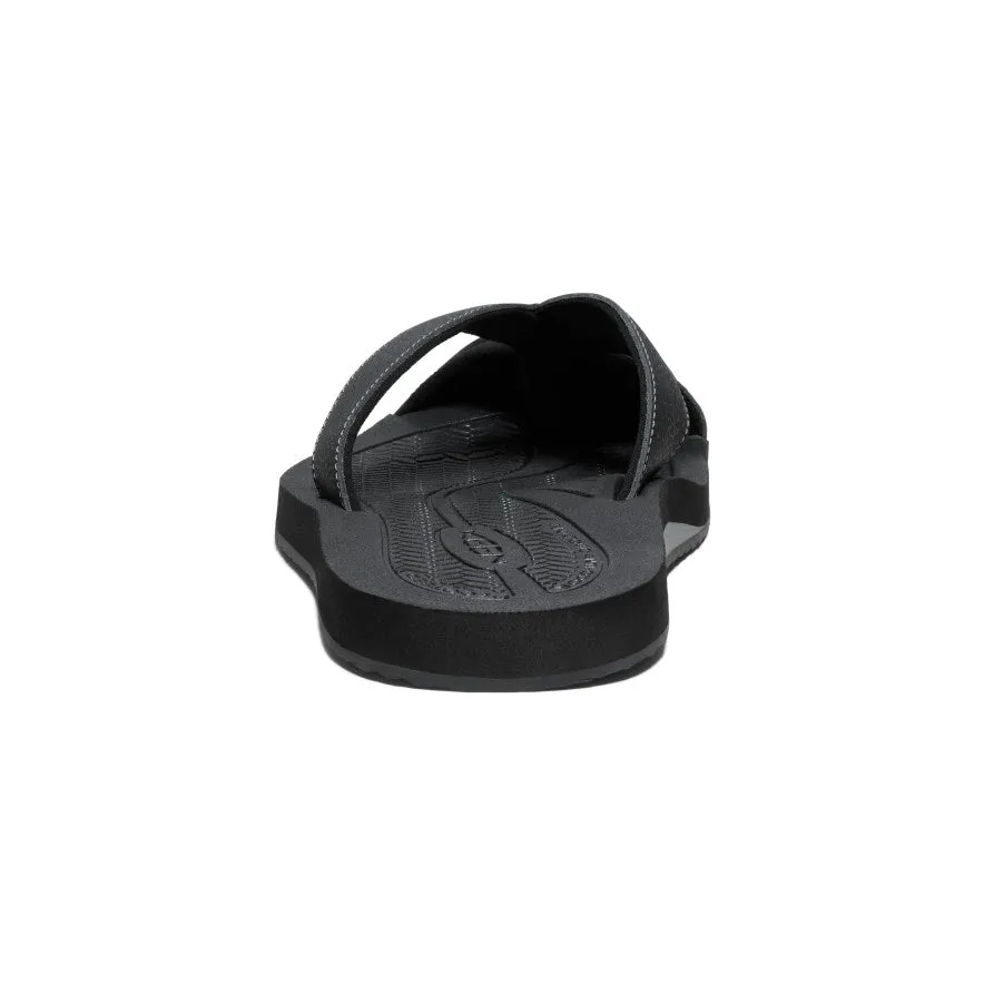 Sculpted cushioning cultural Men's Barbados Flip-Flop  |  Black/Steel Grey