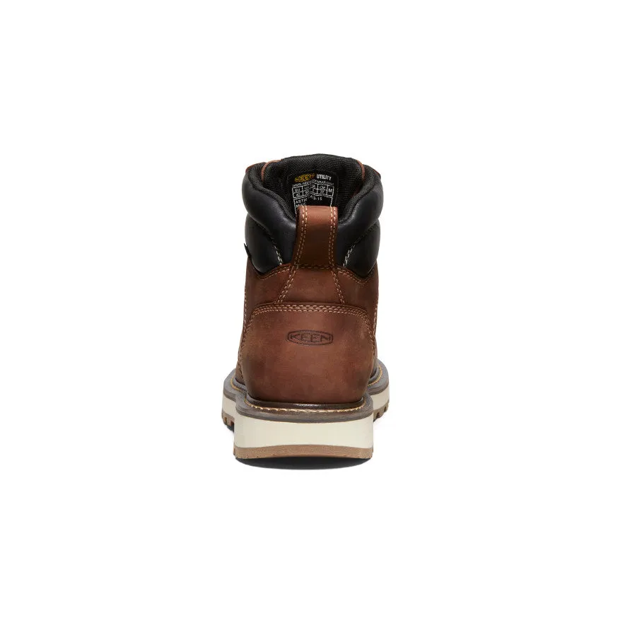 school - related benefits Men's Cincinnati 6" Waterproof 90?? Heel Boot (Carbon Toe)  |  Tuscan Red/Sandshell