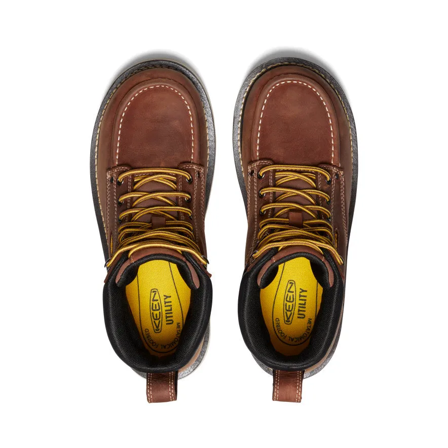 machine-made Men's Cincinnati 6" Waterproof 90?? Heel Boot (Soft Toe)  |  Tuscan Red/Sandshell