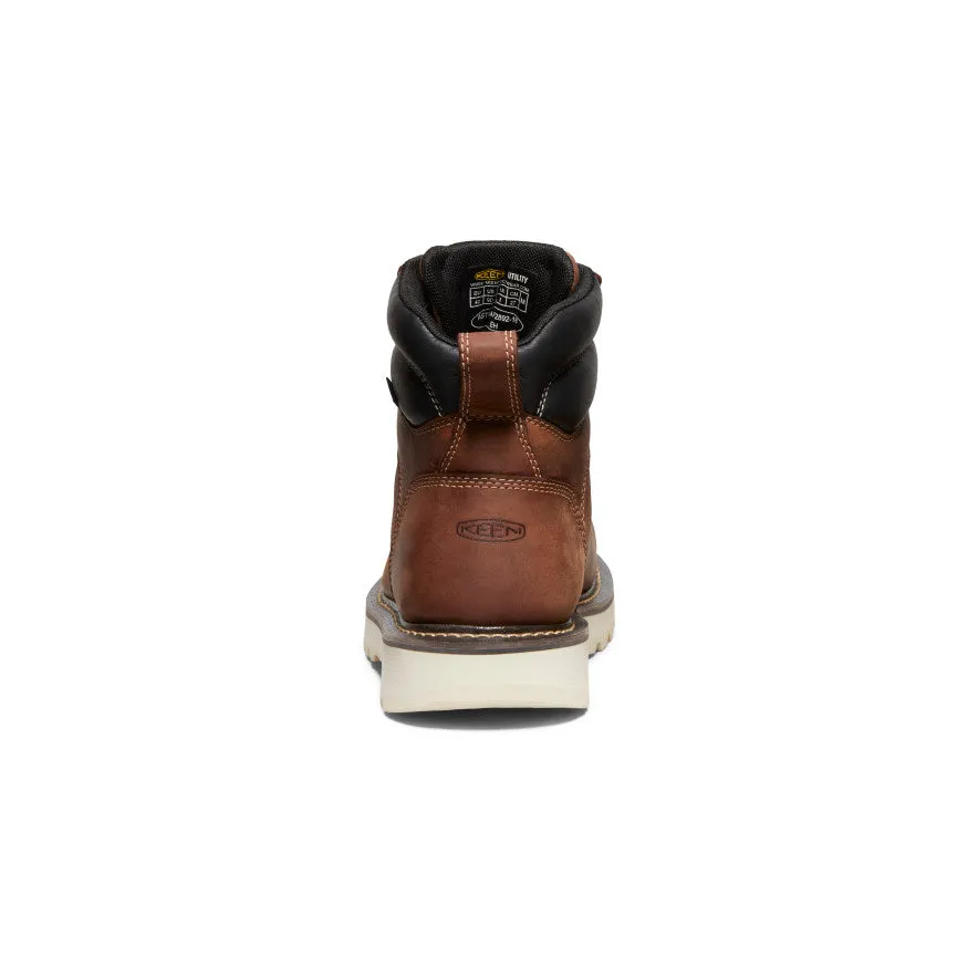 satisfying Men's Cincinnati 6" Waterproof 90?? Heel Boot (Soft Toe)  |  Tuscan Red/Sandshell