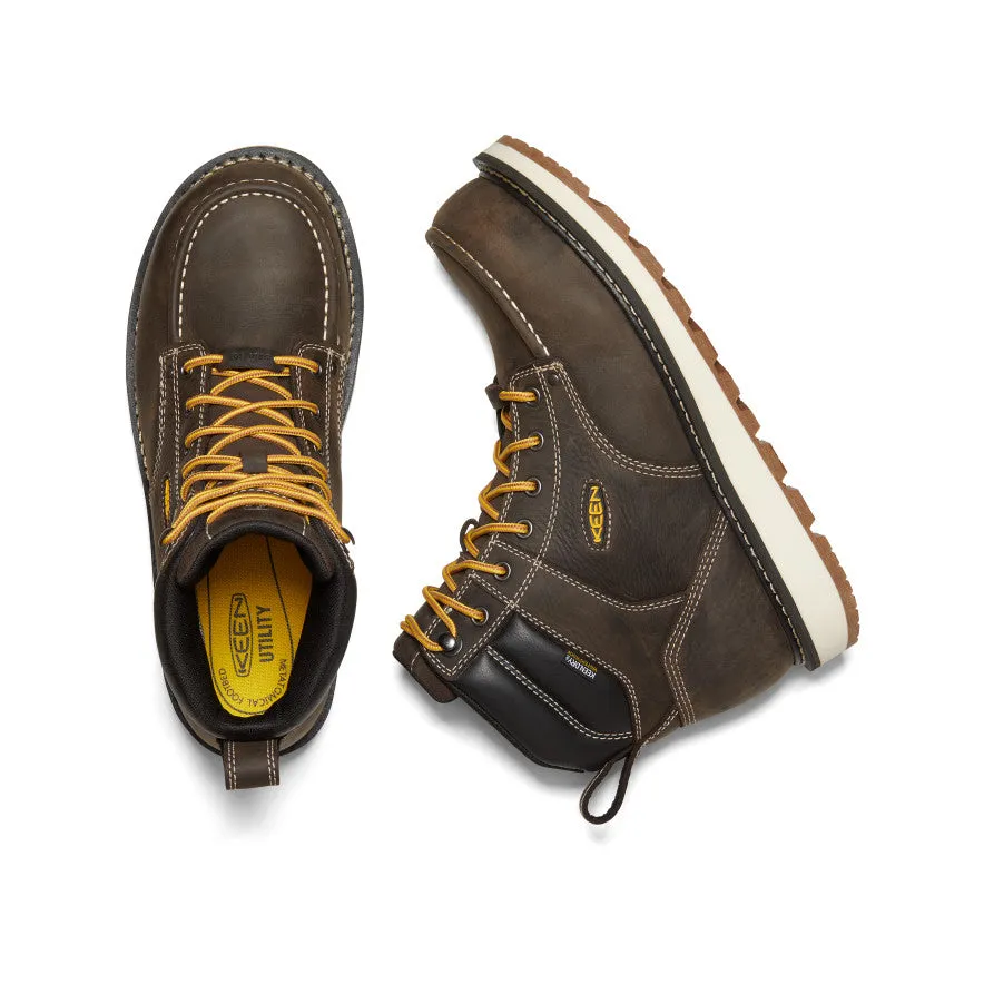 active seniors Men's Cincinnati 6" Waterproof Boot (Carbon Toe)  |  Dark Chocolate/Sandshell