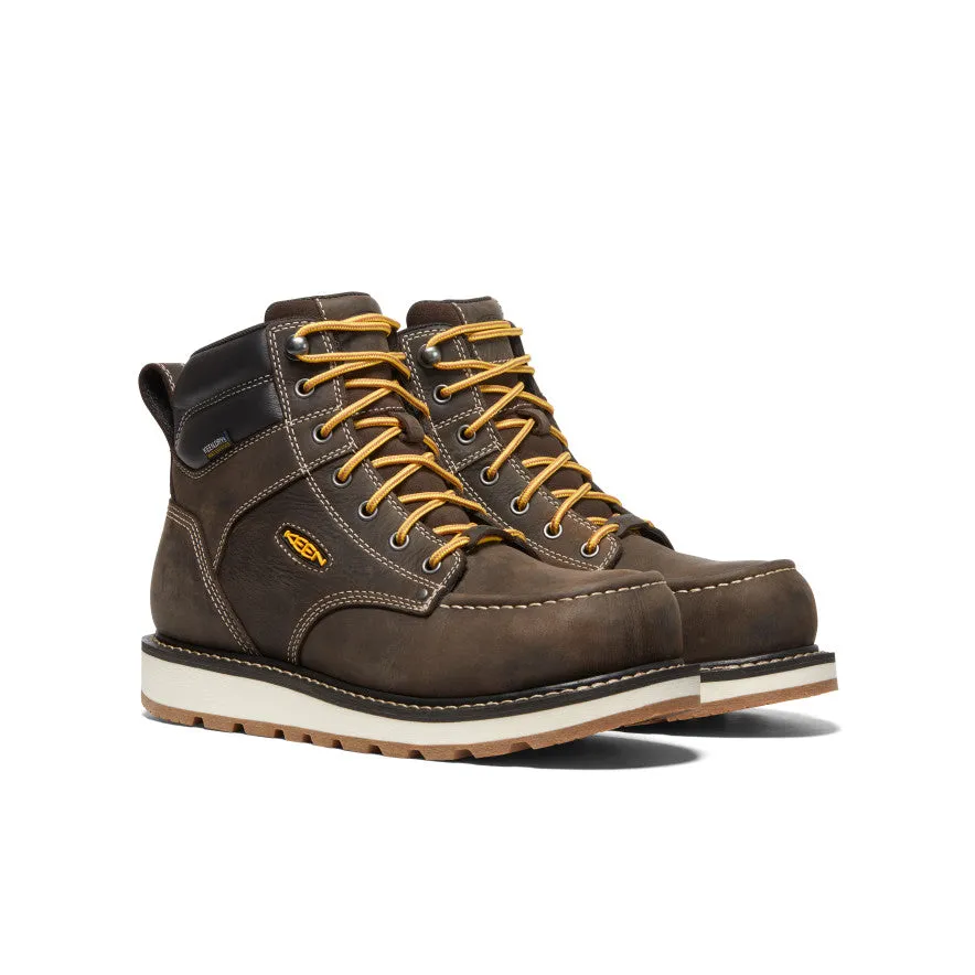 Men's Cincinnati 6" Waterproof Boot (Carbon Toe)  |  Dark Chocolate/Sandshell basketball players' support