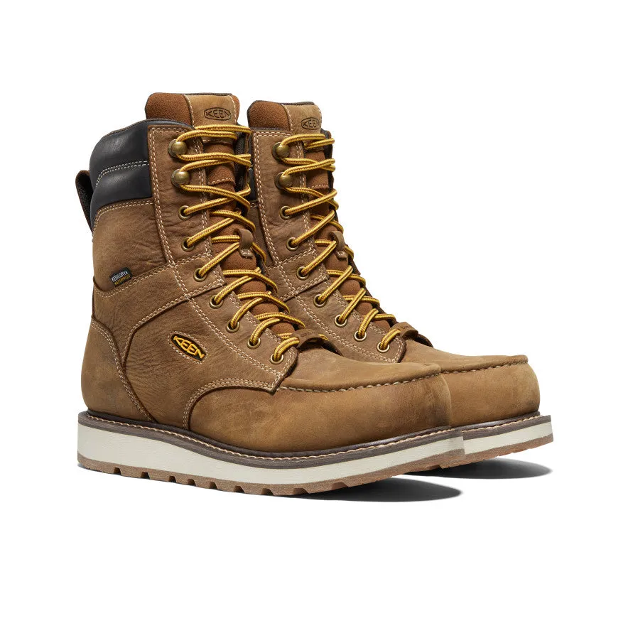 Men's Cincinnati 8" Waterproof Boot (Carbon Toe)  |  Belgian/Sandshell Maximum arch Easy - to - Clean