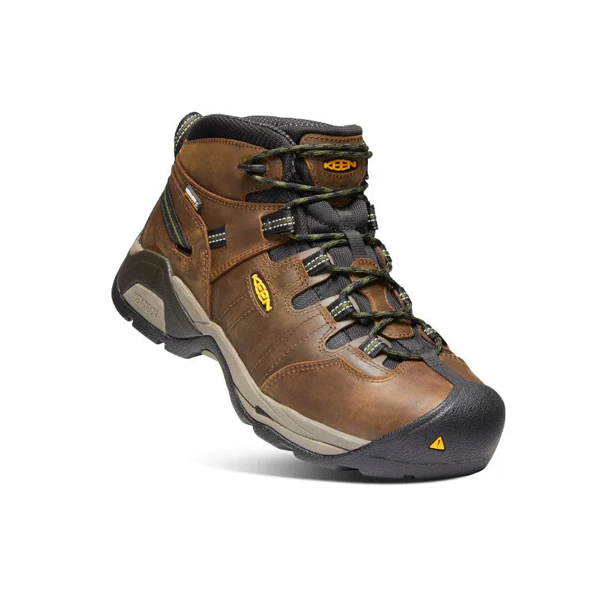 durability - level Men's Detroit XT Waterproof Boot (Steel Toe)  |  Cascade Brown/Bronze Green
