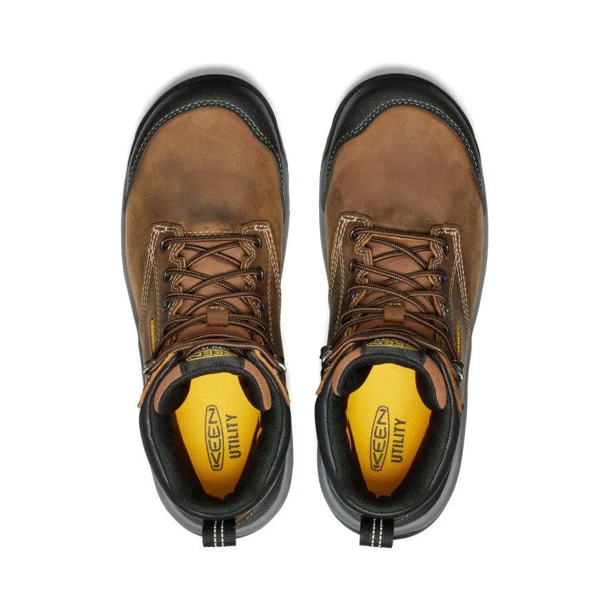comfortable user Men's Evanston 6" Waterproof Boot (Carbon Toe)  |  Bison/Black