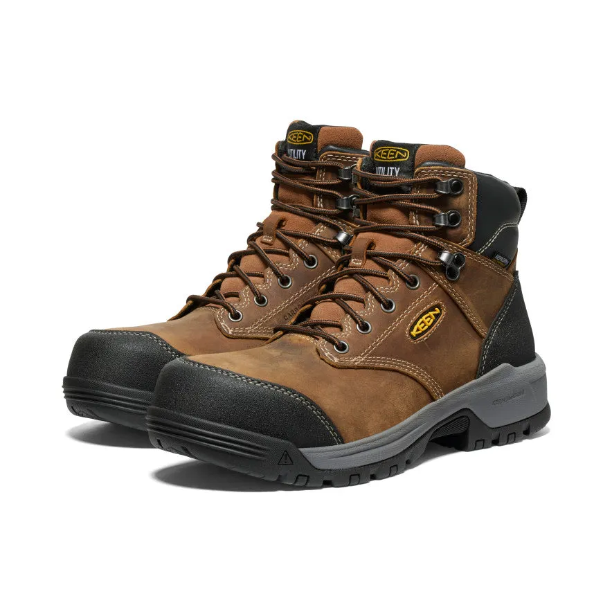 Men's Evanston 6" Waterproof Boot (Carbon Toe)  |  Bison/Black All-Weather Performance men - specific features