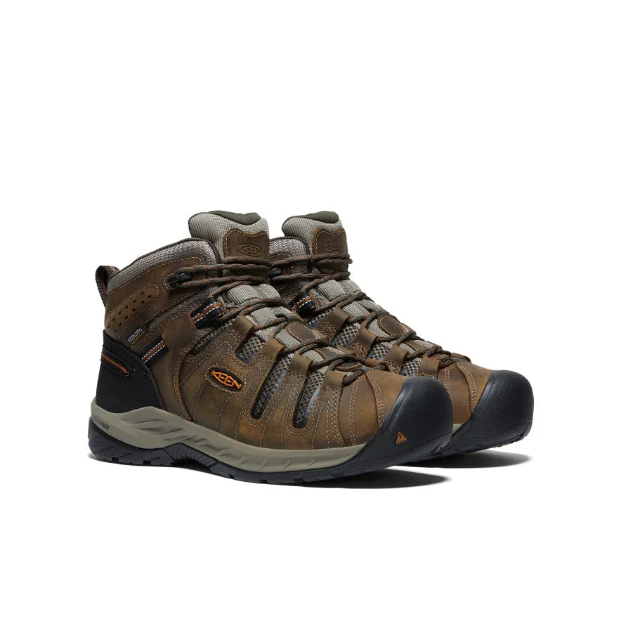 Men's Flint II Waterproof Mid (Soft Toe)  |  Black Olive/Brindle Padded Fit runners'