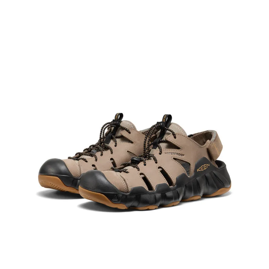Men's Hyperport Fisherman Leather Sandal  |  Brindle/Oak Buff Stretchy Material