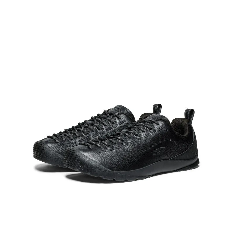 Men's Jasper Sneaker  |  Black Smooth Leather Luxurious Comfort