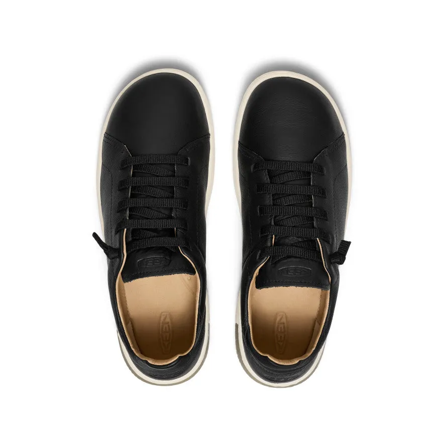 Men's KNX Leather Sneaker  |  Black/Star White Distinctive cushioning most dancing