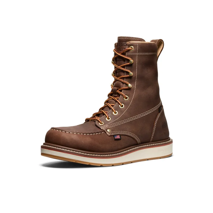 Men's Liberty 8" Waterproof Boot (Carbon Toe)  |  Chestnut/Gum football players - specific functions