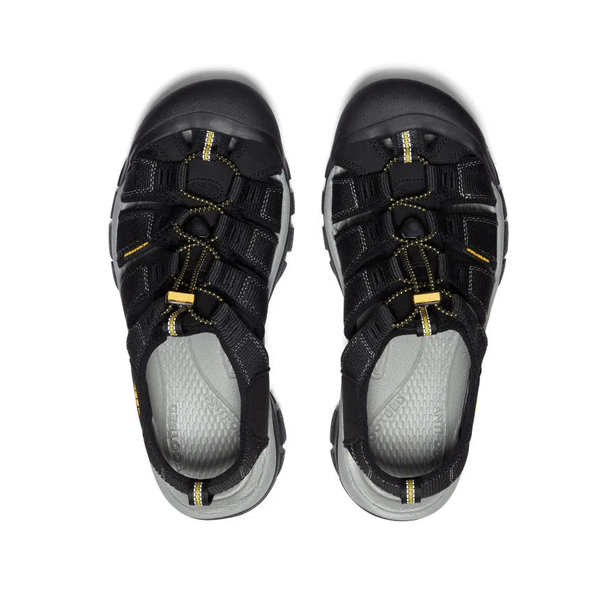 Adjustable Strap Slim flexibility Men's Newport H2 Sandal Wide  |  Black