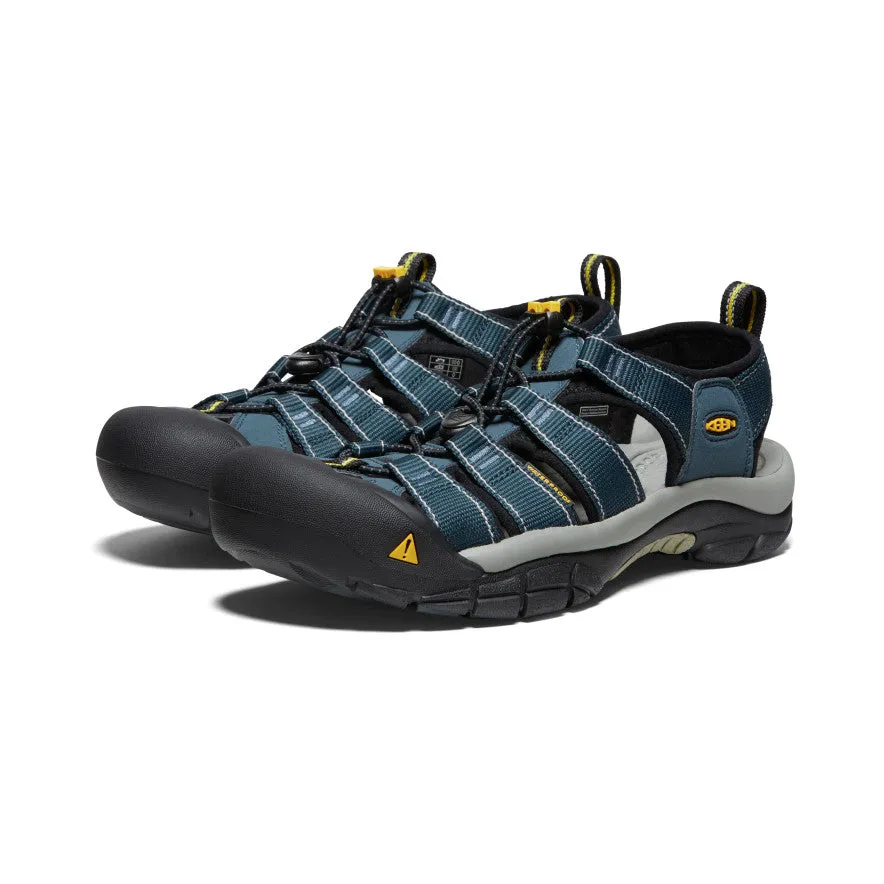 handmade - quality - level Soft Lining Men's Newport H2 Sandal Wide | Navy/Medium Grey