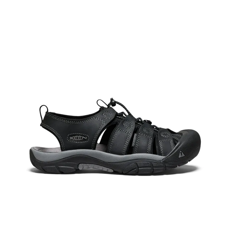 Men's Newport Leather Sandal  |  Black/Steel Grey Urban Luxury Outstanding