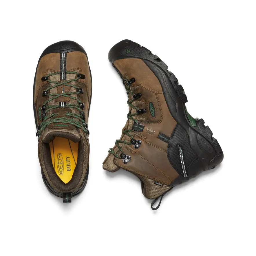 Odor-resistant Upgraded arch Men's Pittsburgh Energy 6" Waterproof Boot (Carbon Toe)  |  Cascade Brown/Greener Pastures
