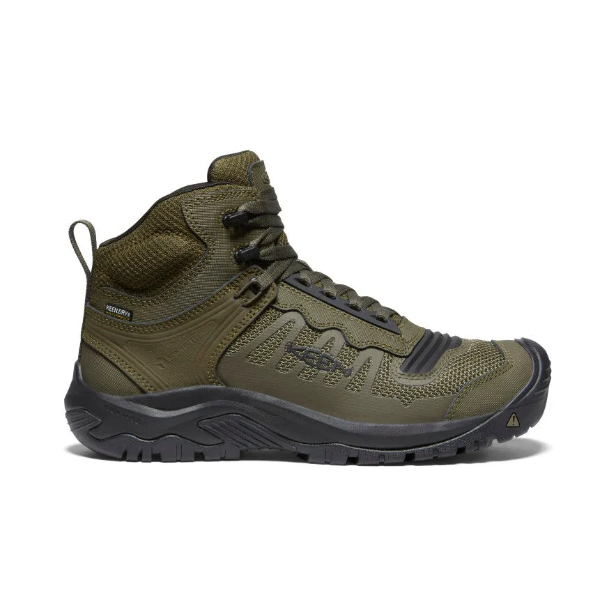 Men's Reno Waterproof Mid (Soft Toe)  |  Dark Olive/Black Cushioned arch