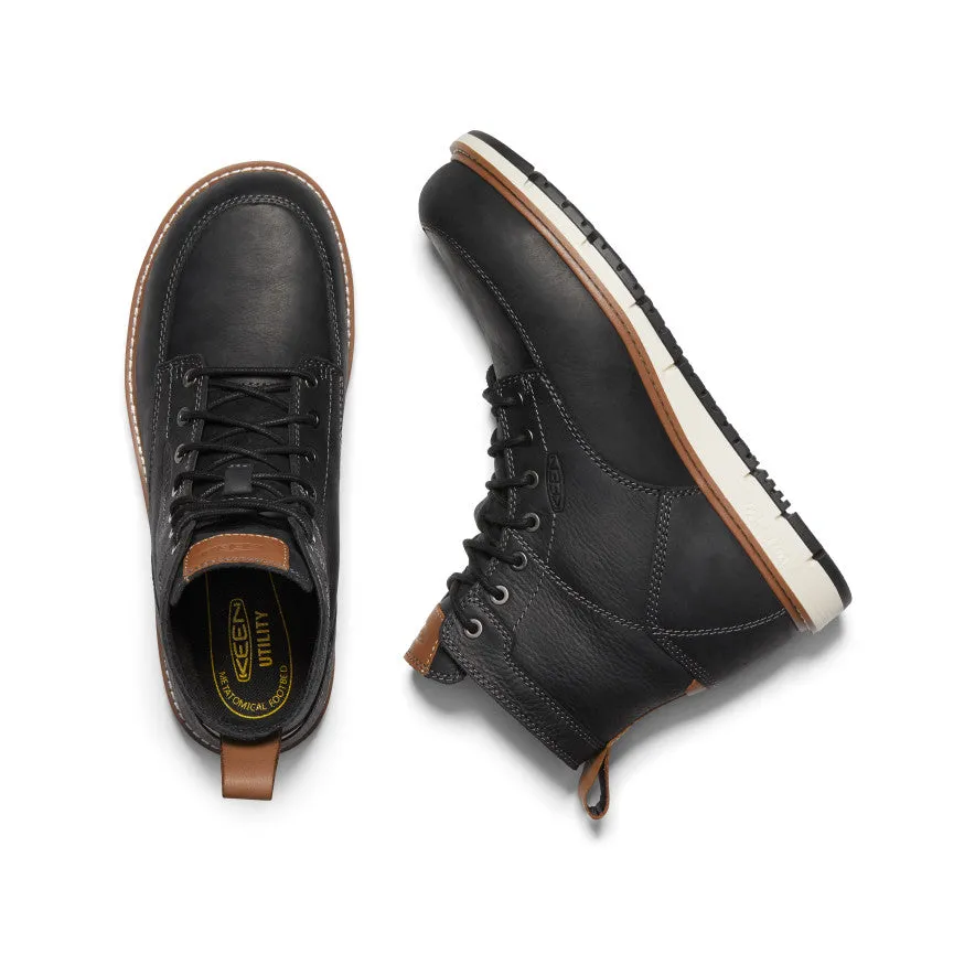 Refined touch Men's San Jose 6" Boot (Aluminum Toe)  |  Black/Caramel Cafe