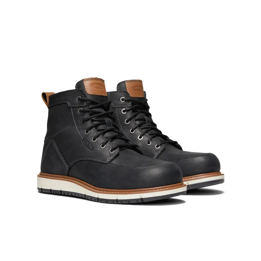 Party Shoes party - style Men's San Jose 6" Boot (Aluminum Toe)  |  Black/Caramel Cafe