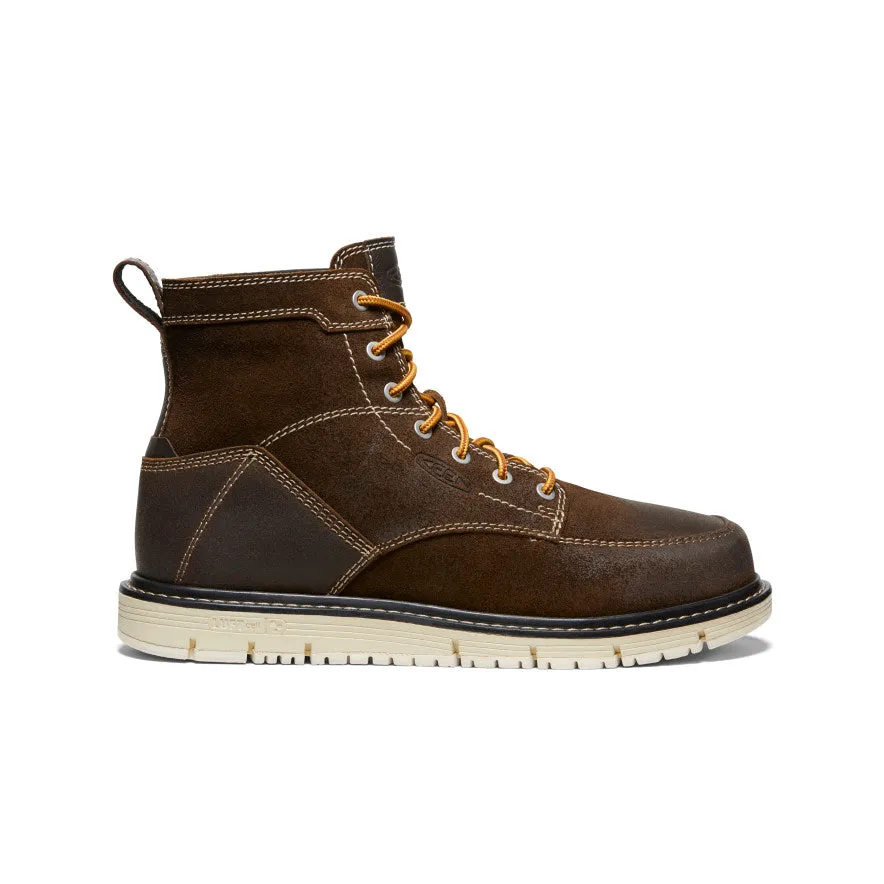 Nice Pointed Toe Men's San Jose 6" Boot (Soft Toe)  |  Coffee Bean/Star White
