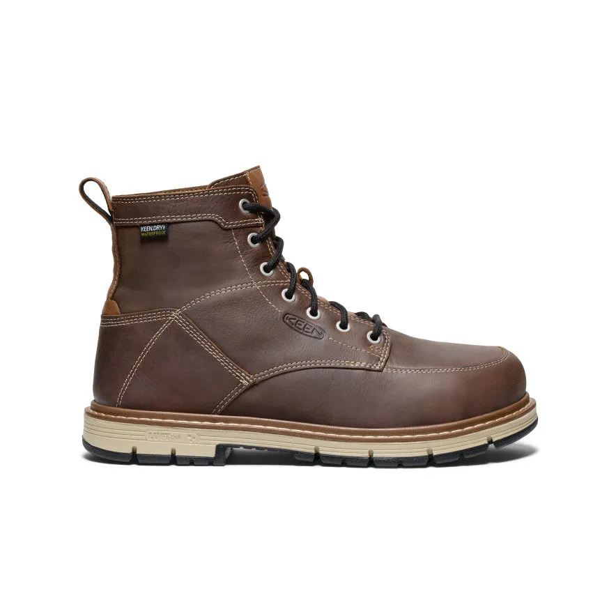 Men's San Jose 6" Waterproof 90?? Heel Boot (Aluminum Toe)  |  Bison/Black seductive Bold Style