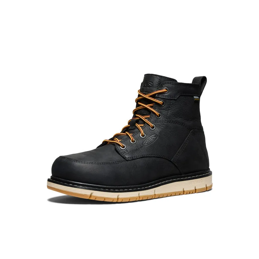 cleanest Men's San Jose 6" Waterproof Boot (Aluminum Toe)  |  Black/Gum
