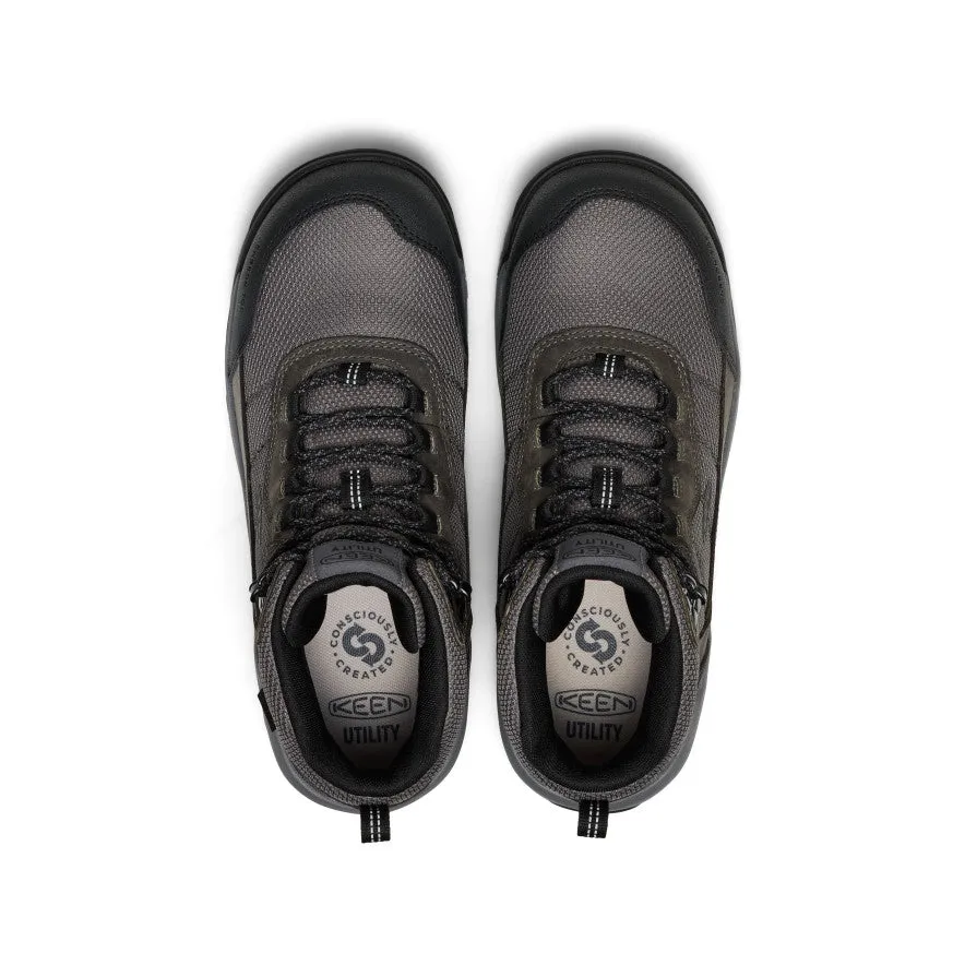 hue Men's Skokie Waterproof Work Boot (Carbon Toe)  |  Magnet/Black