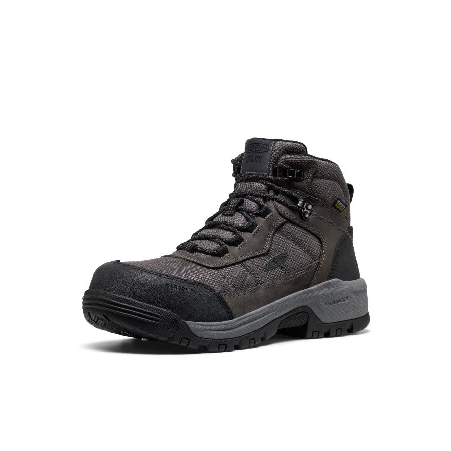 Working Unique Sole Men's Skokie Waterproof Work Boot (Carbon Toe)  |  Magnet/Black