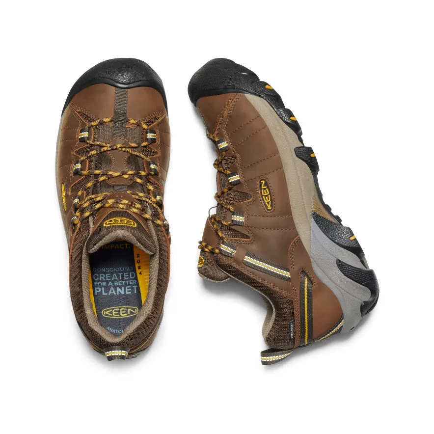 Metallic Optimal lining Men's Targhee II Waterproof  |  Cascade Brown/Golden Yellow