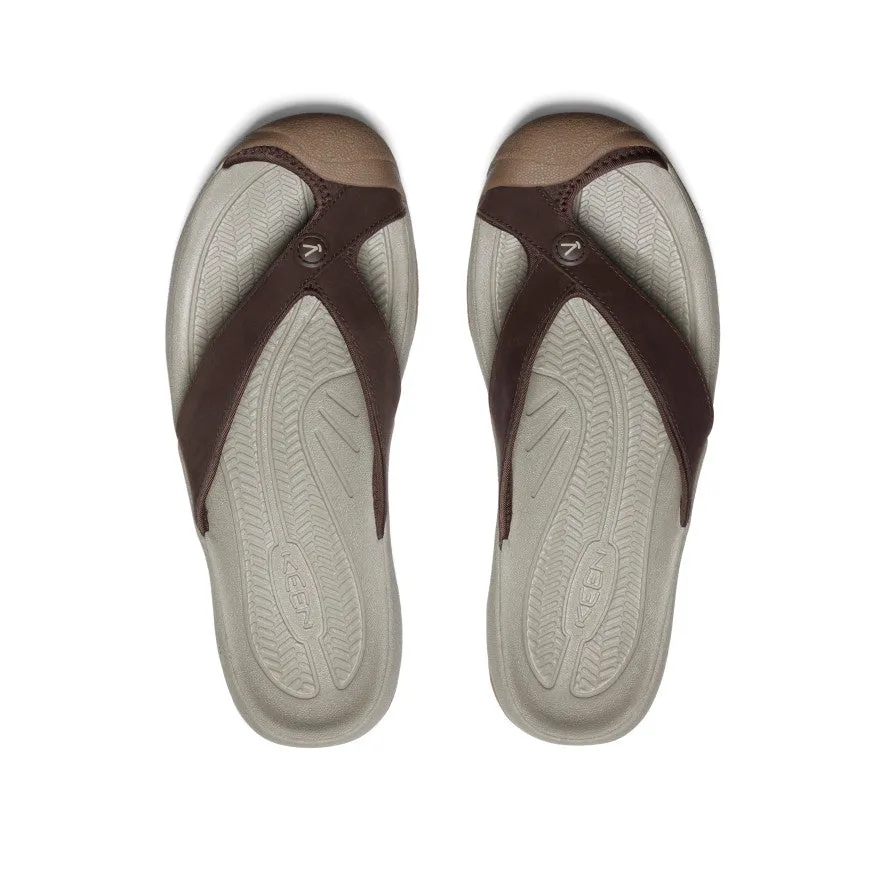 Men's Waimea Leather Flip-Flop  |  Java/Plaza Taupe Tan