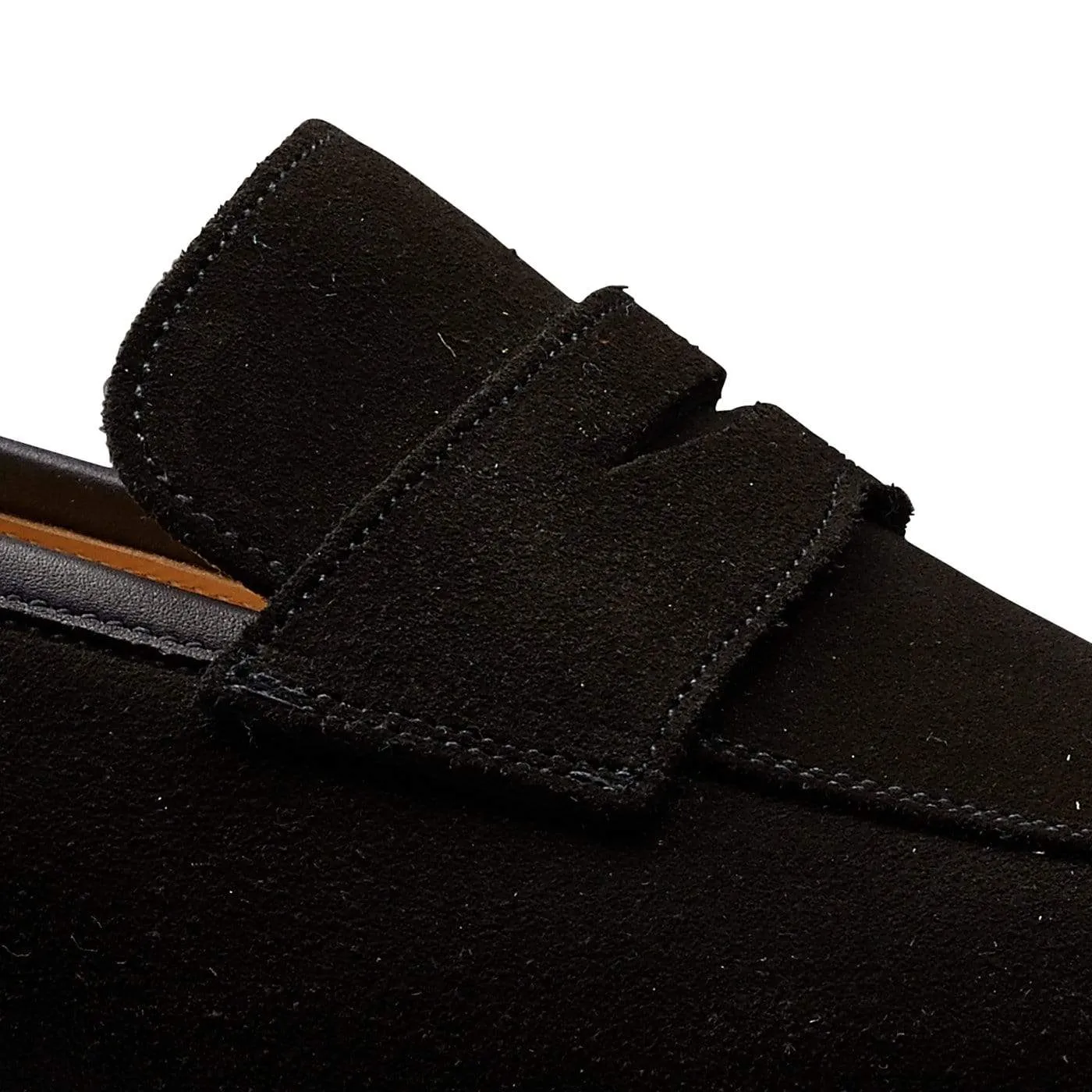 Weekend Outings Grip Smooth Merton Black Calf Suede