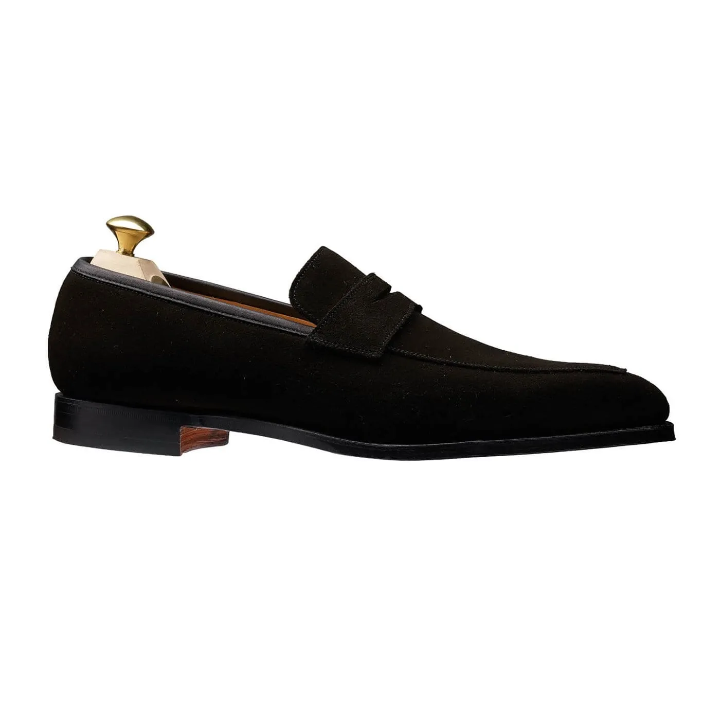 Merton Black Calf Suede Venetian Style Driving Moccasins