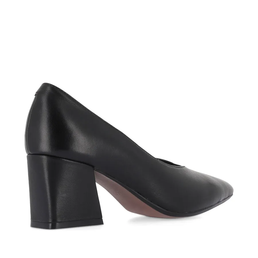 MICAH - BLACK LEATHER Cloud Soft Foot-Friendly Flats