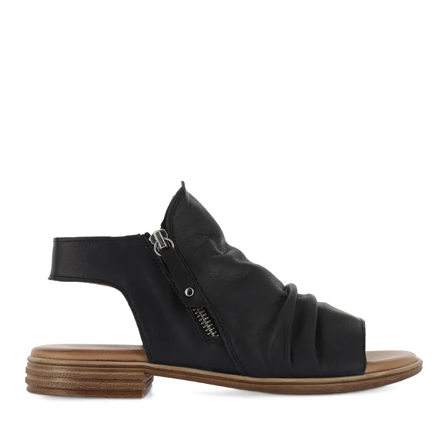 MILLIE - BLACK LEATHER Sandal Accessories Style Pair