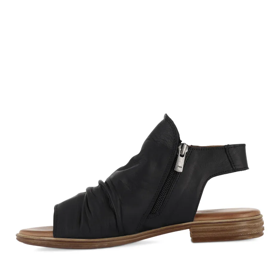 Wraparound Strap MILLIE - BLACK LEATHER