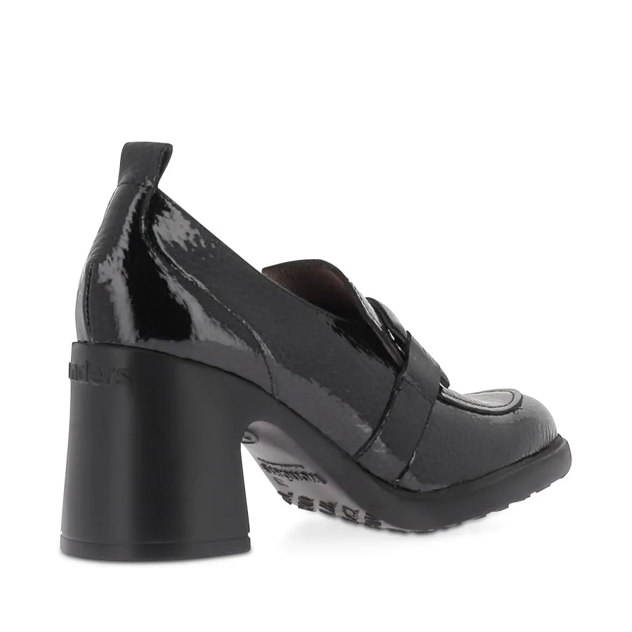 MOLLY M-5502 - BLACK PATENT-BLACK SOLE Hold Lane Slow Pace