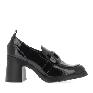Tall Frame School Style MOLLY M-5502 - BLACK PATENT-BLACK SOLE