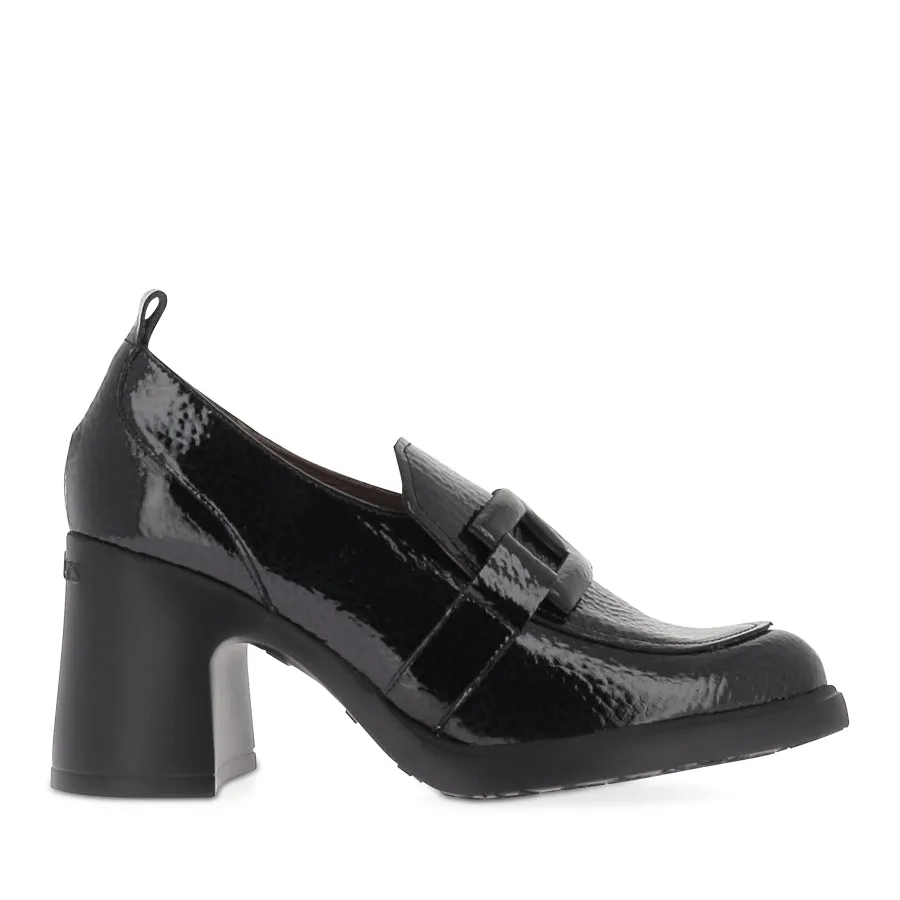 Tall Frame School Style MOLLY M-5502 - BLACK PATENT-BLACK SOLE