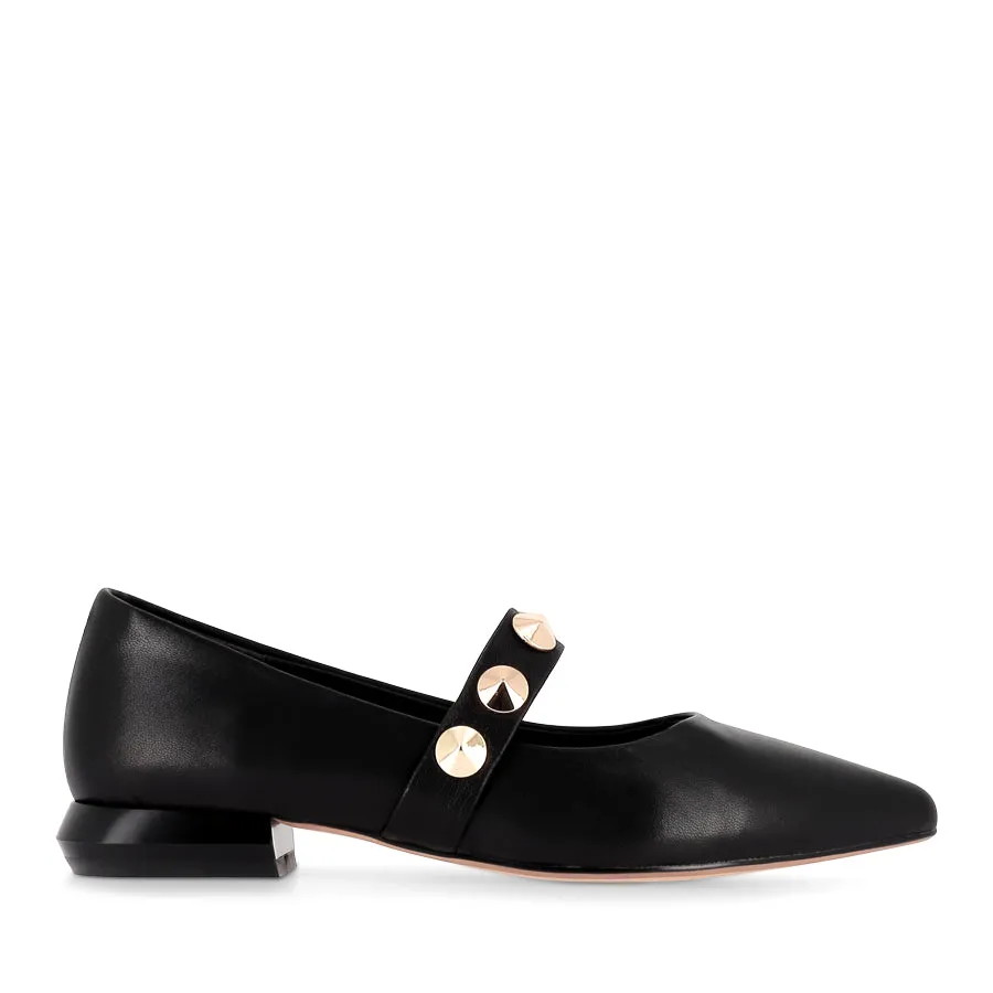walking shoes REED - BLACK LEATHER