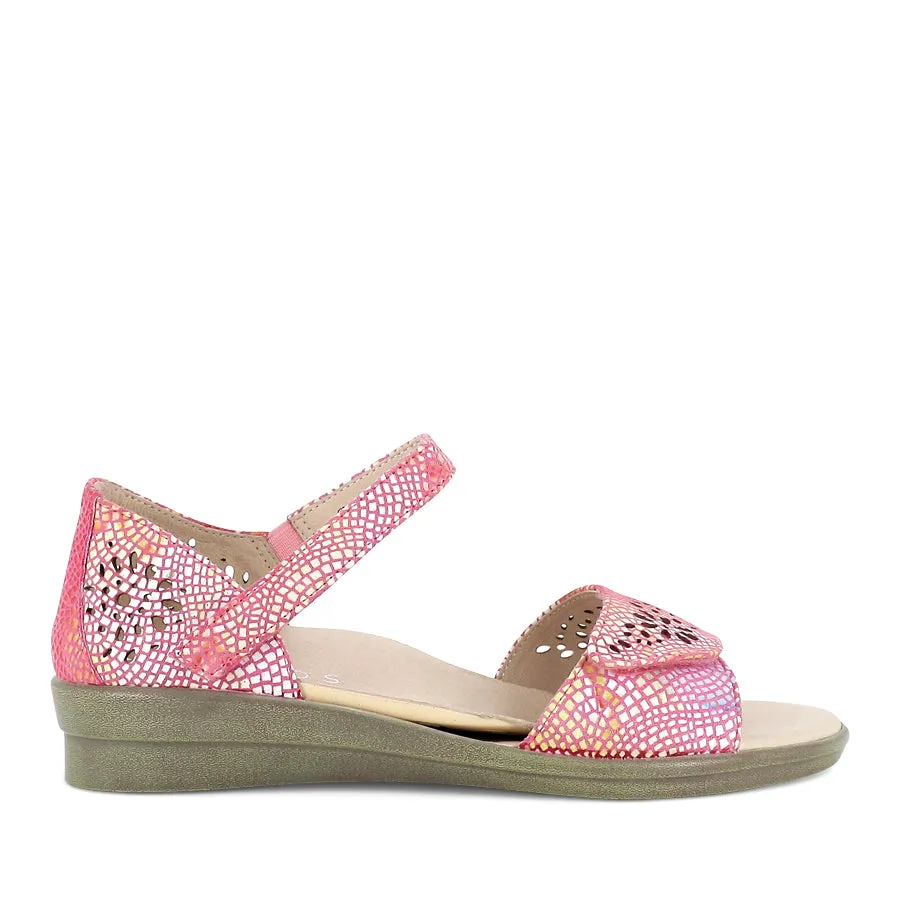 TANYA - PINK MOSAIC LEATHER Sun Kissed Comfortable Footwear