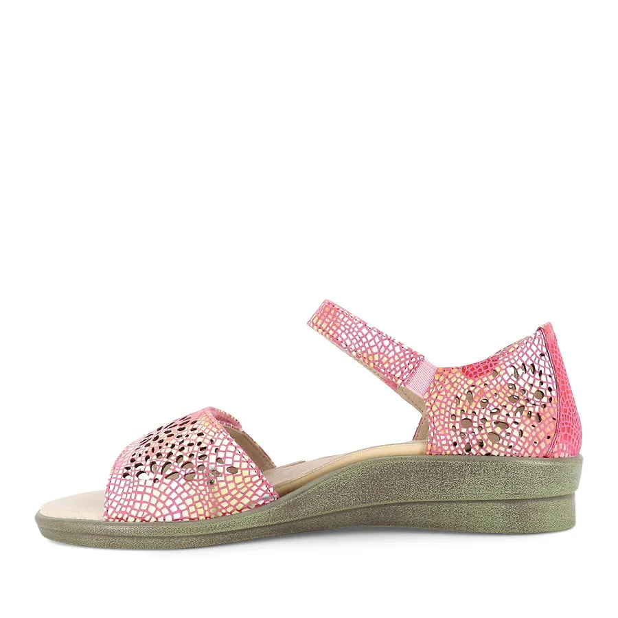 TANYA - PINK MOSAIC LEATHER Adventure Time Flexible Outdoor Footwear